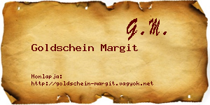 Goldschein Margit névjegykártya